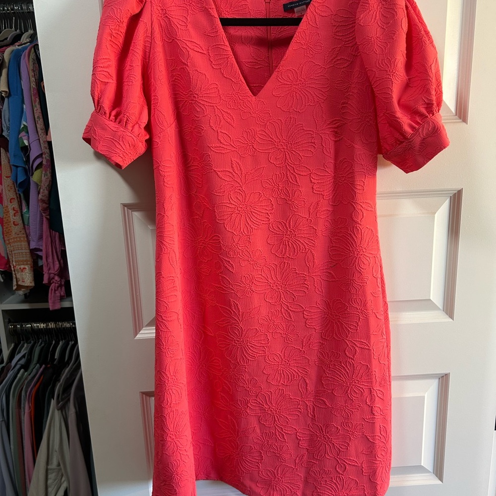 Tommy Hilfiger Coral Floral Mini Dress